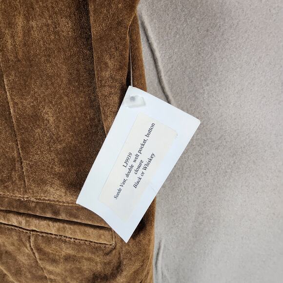 Sumac Canada Leather Suede Vest Men Large Brown 6-Button Pockets - Picture 8 of 9